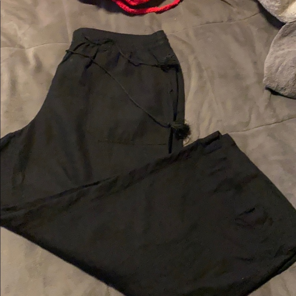 Black linen pants
